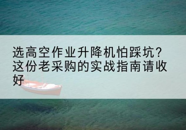 通江高空作业升降机厂家推荐-选高空作业升降机怕踩坑？这份老采购的实战指南请收好